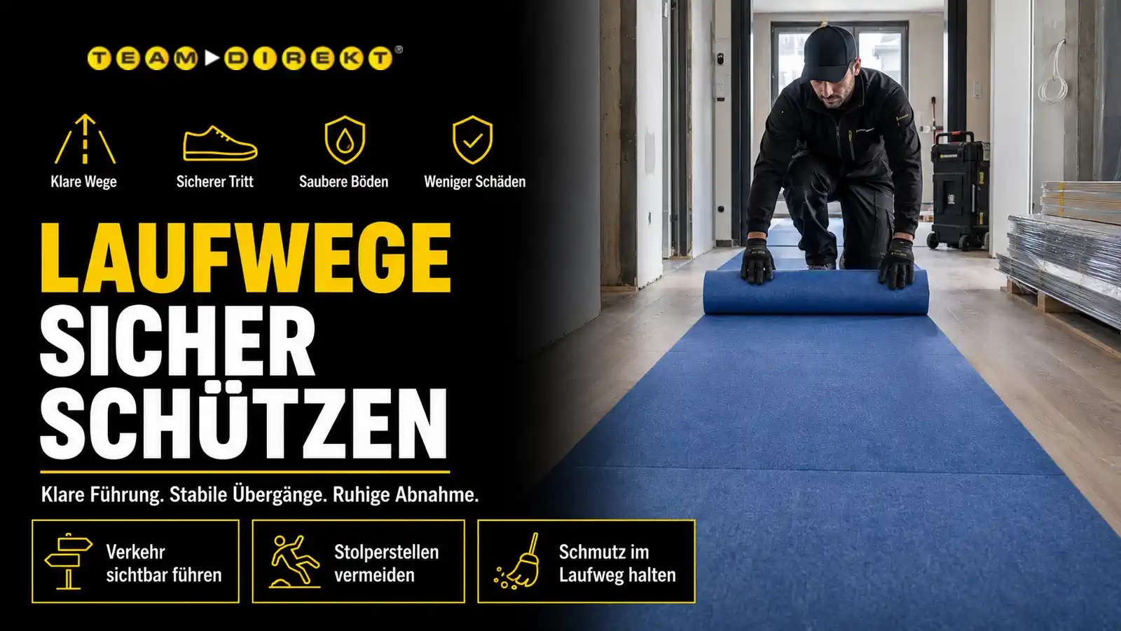 Featured image for “Schutz von Laufwegen auf der Baustelle: So bleiben Wege sicher und Böden heil”