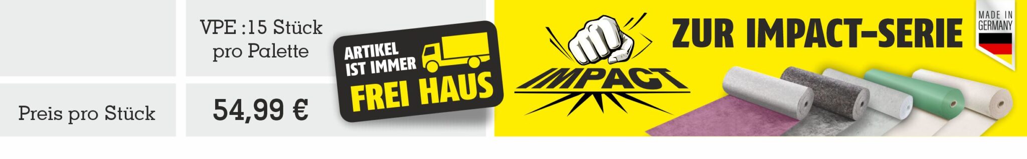 Bodenschutz Abdeckvlies Hammerfest Impact Weiss