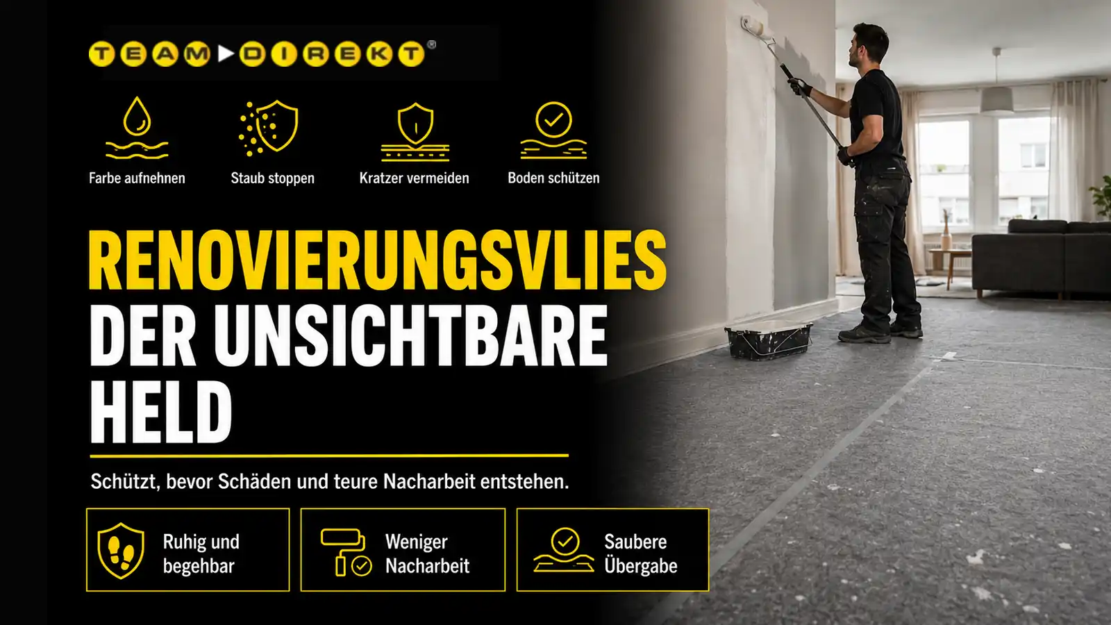 Featured image for “Warum Renovierungsvlies der unsichtbare Held deiner Baustelle ist”