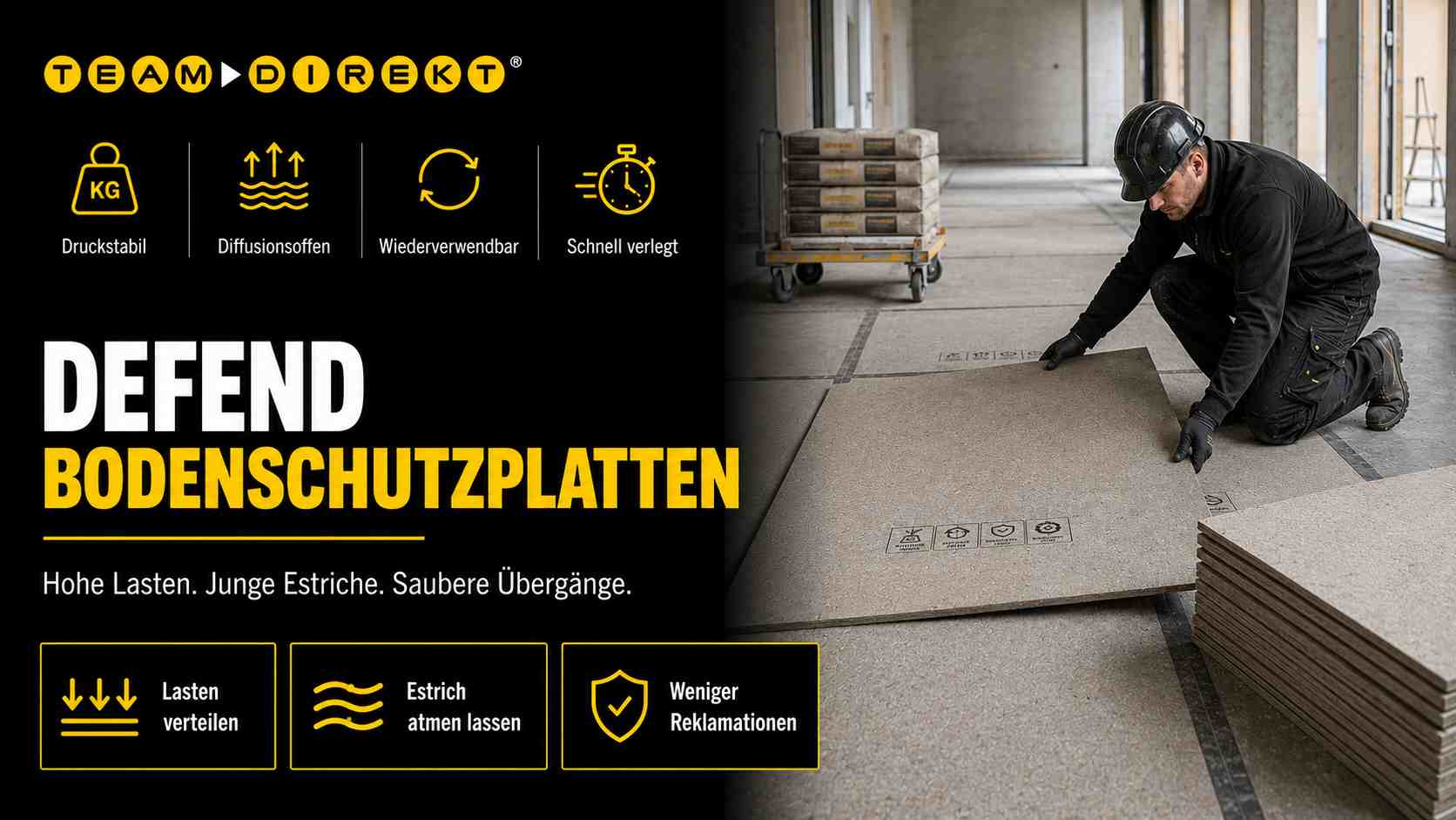 Featured image for “DEFEND Bodenschutzplatten – Profi-Bodenschutz für Bau & Handwerk”