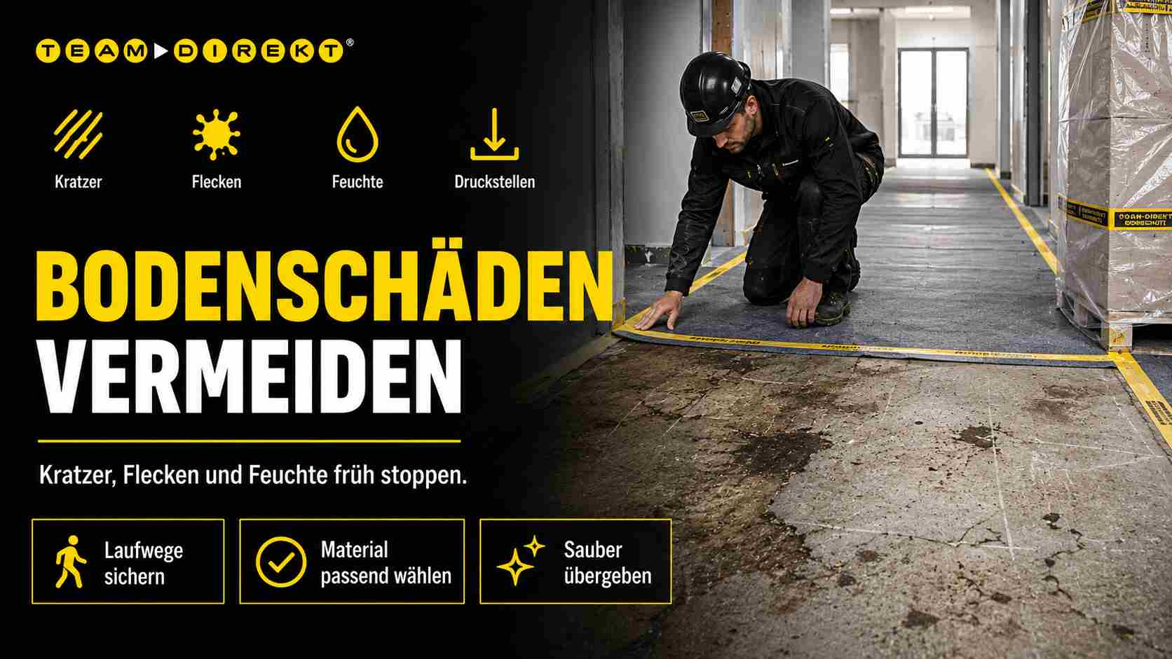 Featured image for “Die 7 häufigsten Schäden an Böden auf Baustellen – und wie man sie vermeidet”
