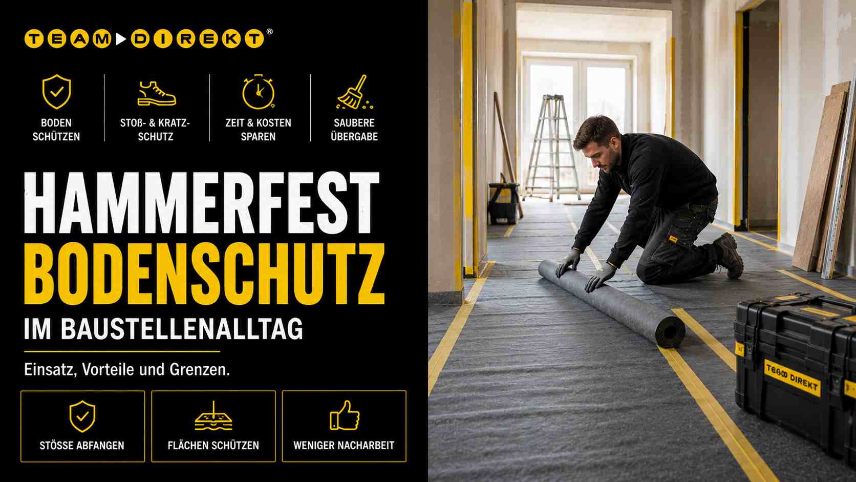 Featured image for “Hammerfest Bodenschutz im Baustellenalltag: Einsatz, Vorteile und Grenzen”