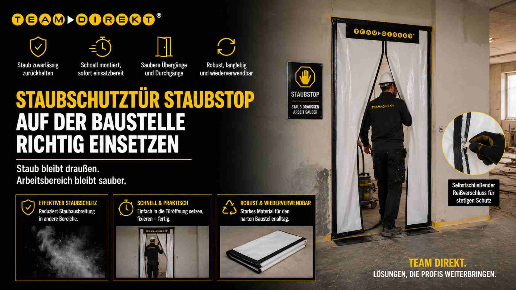 Featured image for “Staubschutztür StaubStop!®: Robuste Türabschottung für Renovierung und Sanierung”