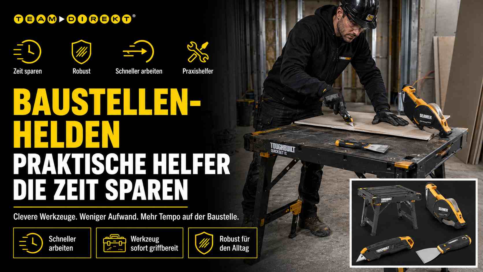Featured image for “Baustellen-Helden – praktische Helfer, die auf der Baustelle wirklich Zeit sparen”