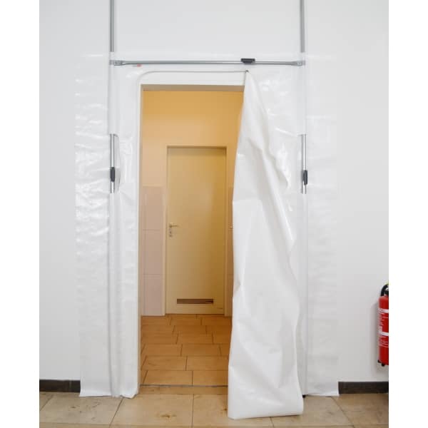 StaubStop! ® Tür Gewebe B1 (DIN 4102 B1) mit Schlaufen B-Durchgang 150 x 220 cm