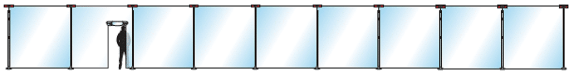 Staubschutzwand ZIPWALL® Paket 10 ohne Dichtschienen 3,6 m x 23 m