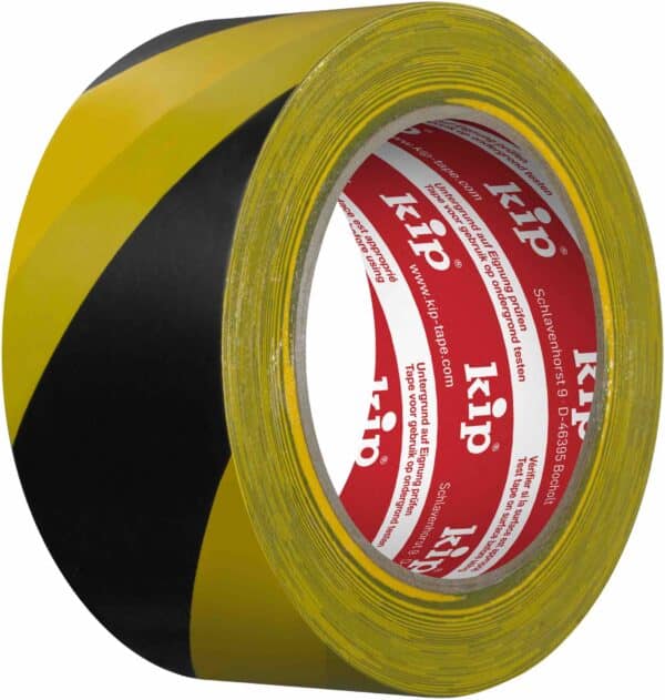 KIP 339 Klebeband PVC Warnband EXTRA gelb/schwarz 50 mm x 33 Meter